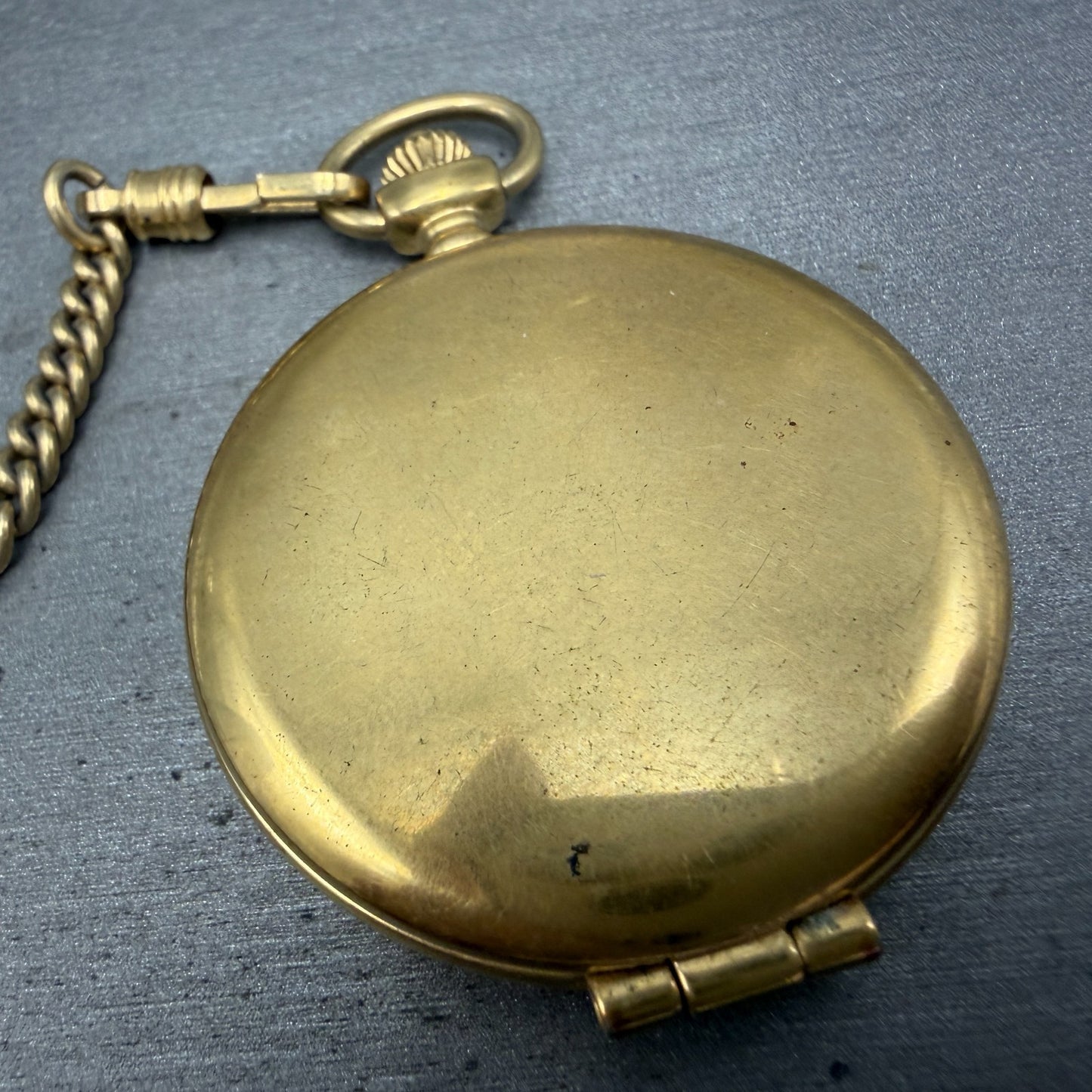 Seiko Alba Success Pocket Watch Men 42mm White Dial Gold Tone V301-0010 New Batt6