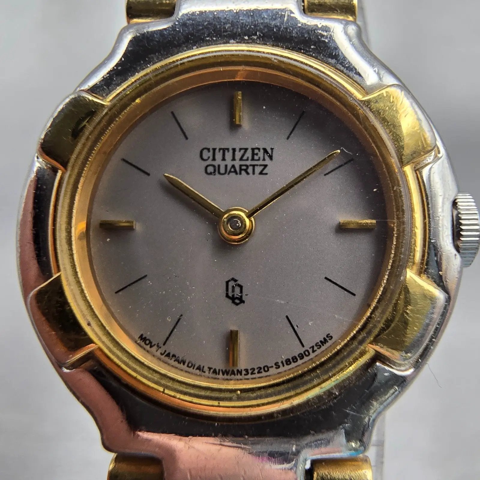 Citizen CQ Watch Women 20mm Gray Dial Two Tone Round 3220-S05154 New Battery1