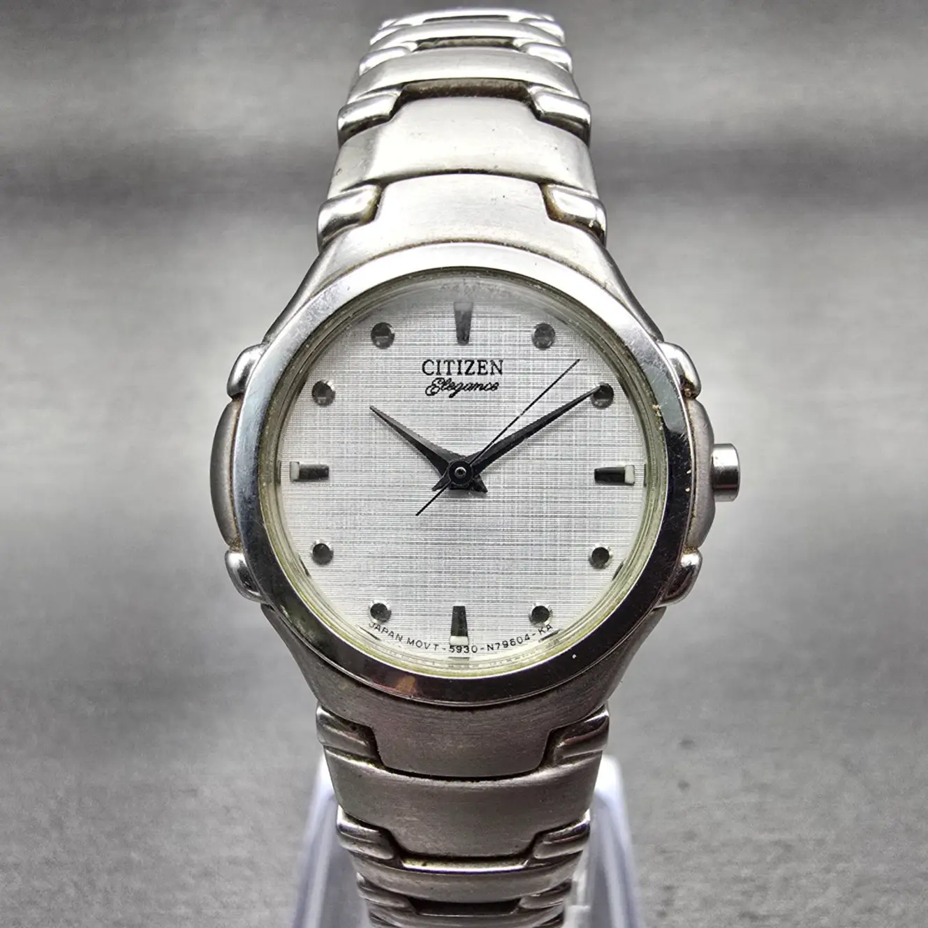 Citizen Elegance Watch Women 25mm Silver Dial Silver Tone 5930-S66161 New Batt0