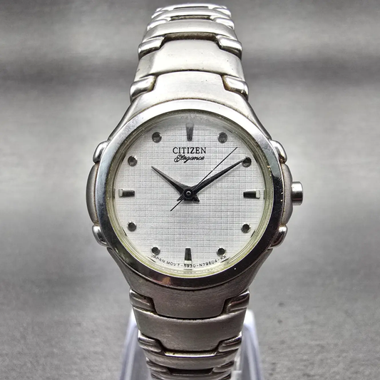 Citizen Elegance Watch Women 25mm Silver Dial Silver Tone 5930-S66161 New Batt0