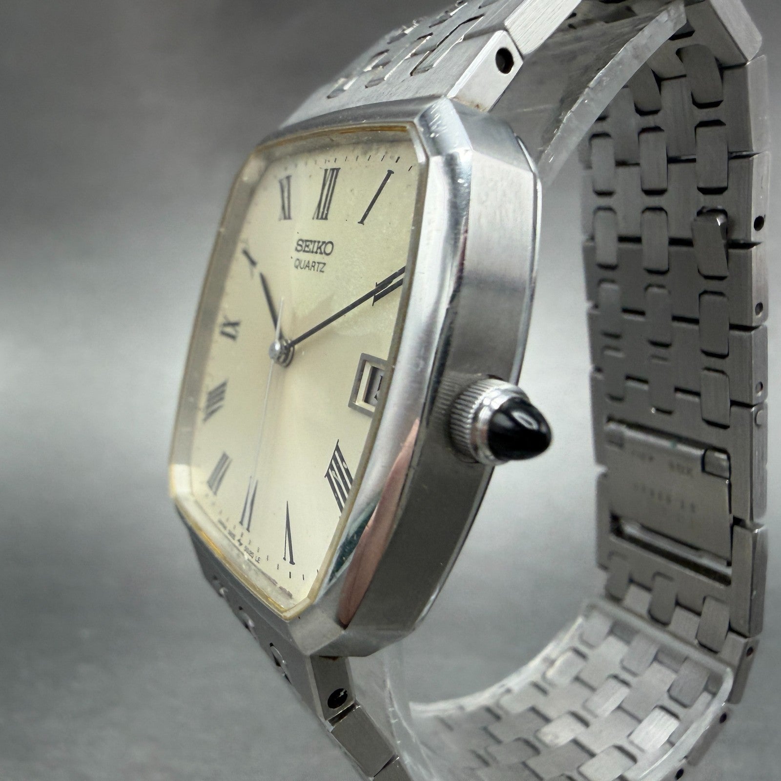 Seiko watch Men 32mm Champagne Dial Silver Tone Date 5855-5010 PARTS Vintage3