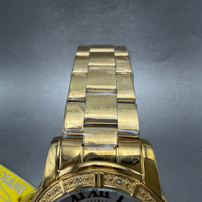 Invicta Watch Women 38mm White Dial Gold Tone Round 14717 New Battery4
