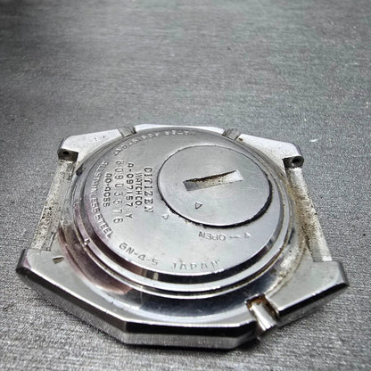 Citizen Digital Watch Men 36mm Chronograph Dual Time Octagon 4-097157 PARTS10