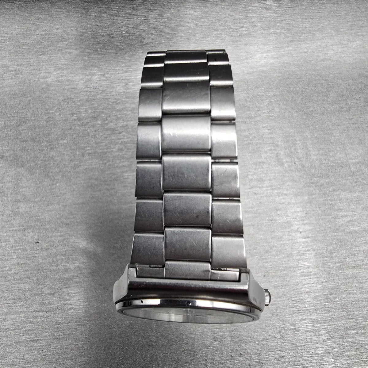 Seiko SQ Watch Men 33mm Silver Dial Silver Tone Daydate Round 5Y23-7110 New Batt4