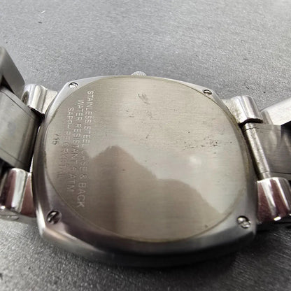 Belair Grindelwald watch Men 34mm White Dial Steel Date Rectangle New battery9