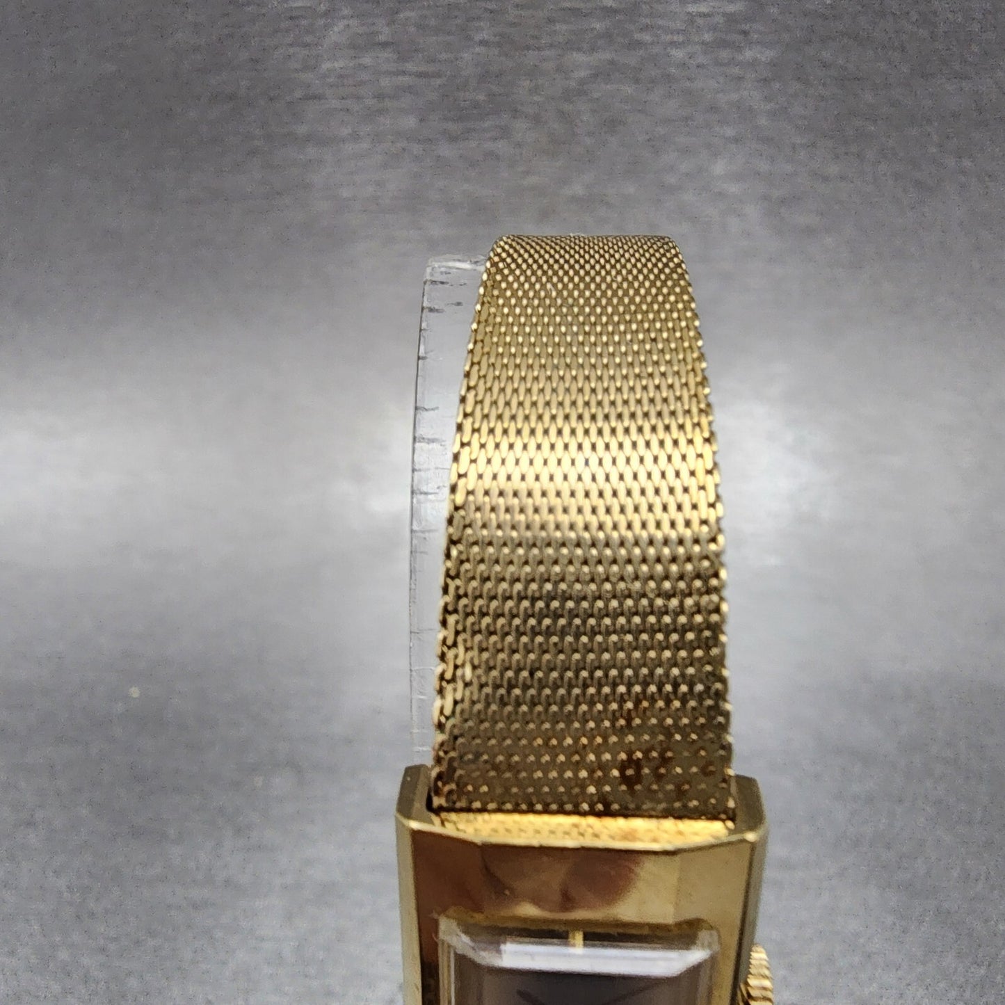 Seiko Tank Watch Women 16mm Gold Dial Gold Tone 113849 Rectangle Manual Wind4