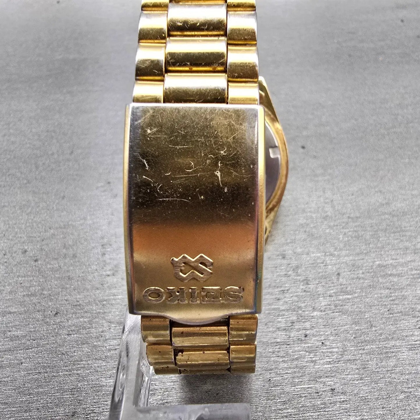 Seiko President Watch Men 36mm Gold Dial Gold Tone Daydate 5H23-8029 New Battery7