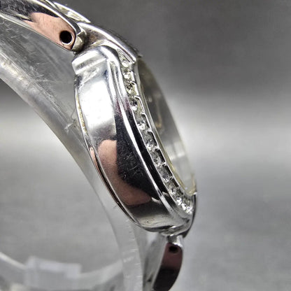 Citizen Eco-Drive Watch Women 21mm Black Dial Two Tone Gemmed B023-S018249 Works3