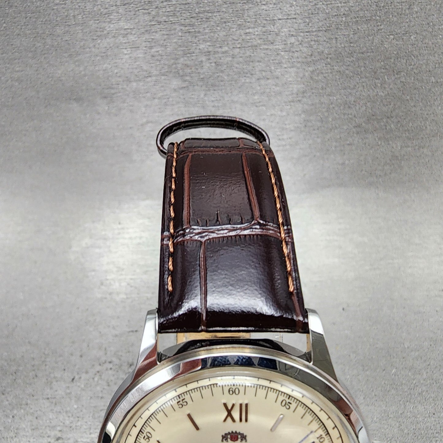 Orient Bambino V2 Watch Men 41mm Cream Dial Silver Tone Date Automatic Runs4