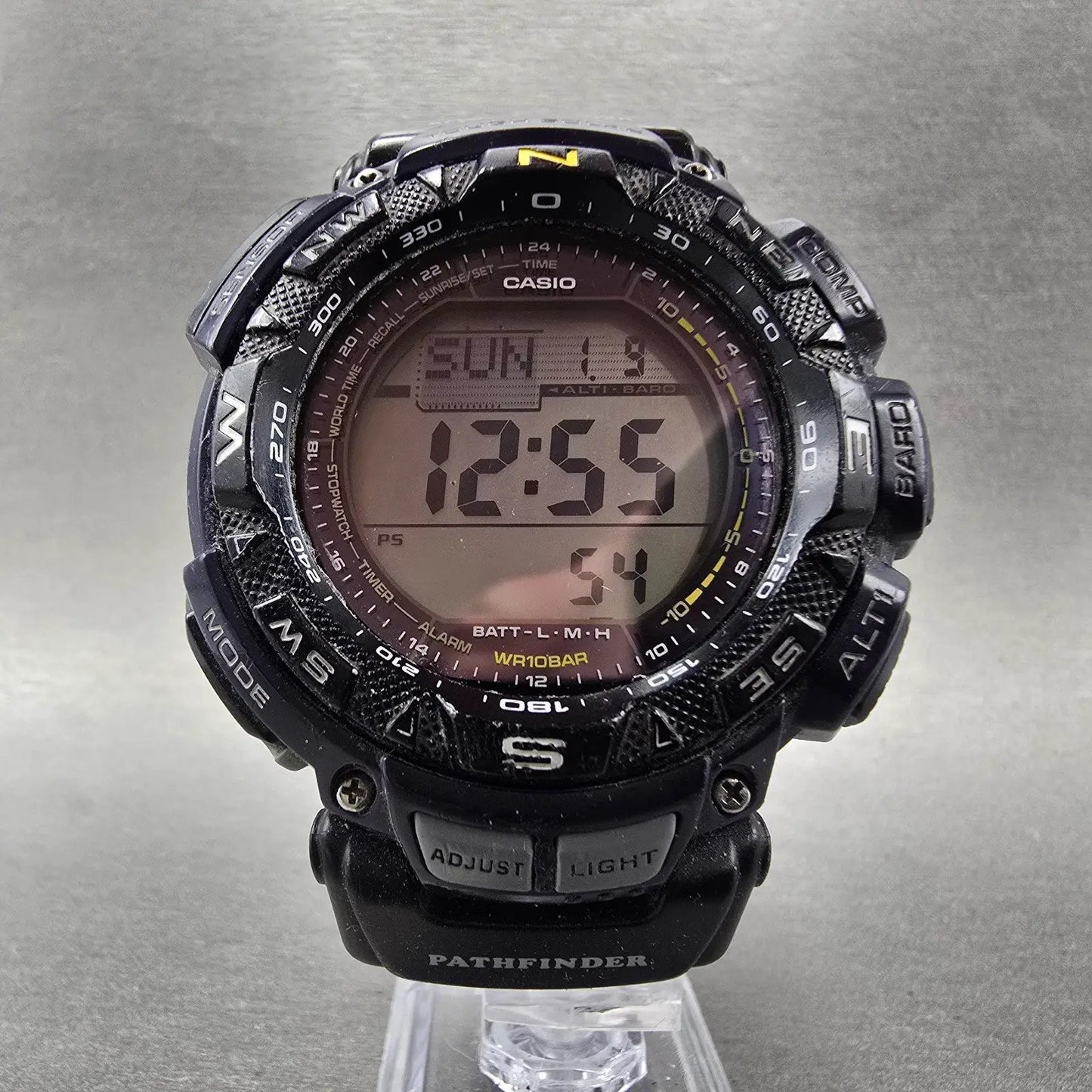 Casio Protek PAG-240 Watch Men 51mm Blue Black triple Senor Alarm Solar Works5