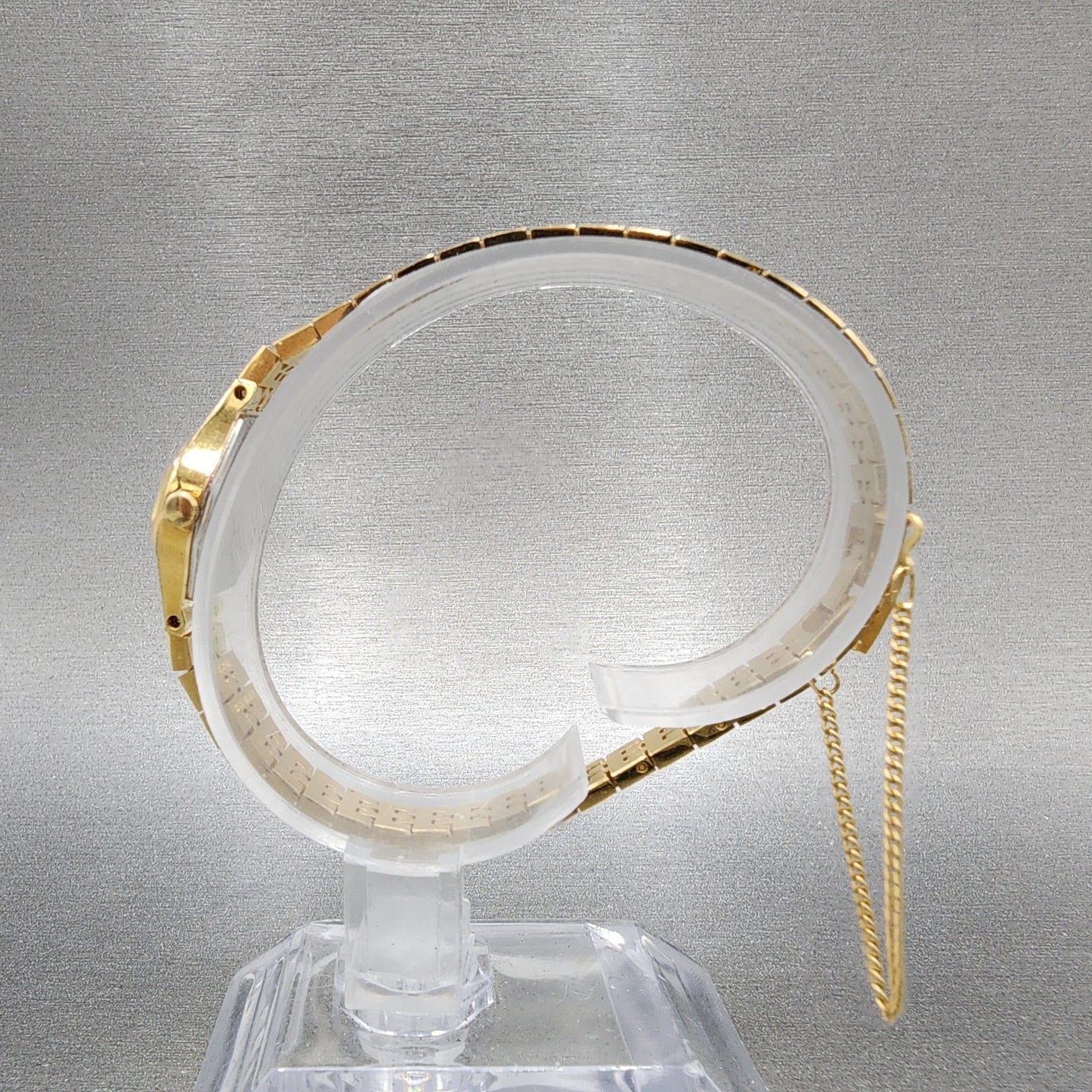 Seiko Watch Women 17mm Brown Dial Gold Tone Oval 2C205759 New Battery NOS6