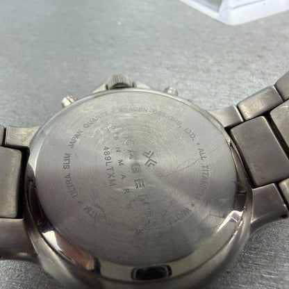 Skagen Chronograph Watch Men 39mm Gray Dial Titanium Round 489LTXM New Battery11