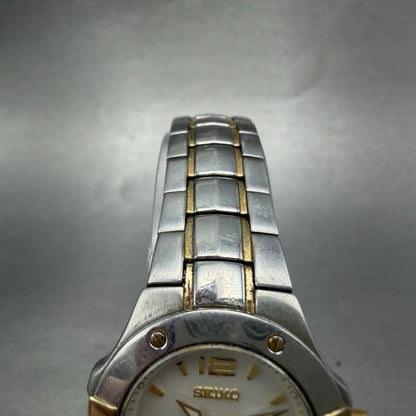 Seiko Coutura Watch Women 26mm MOP Dial Two Tone Date 7N82-0CA0 New Battery4