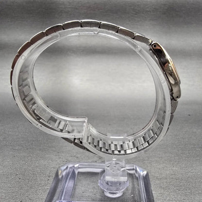 Seiko Watch Women 17mm Silver Dial Silver Tone Hexagon V400-5631 New Battery VTG8