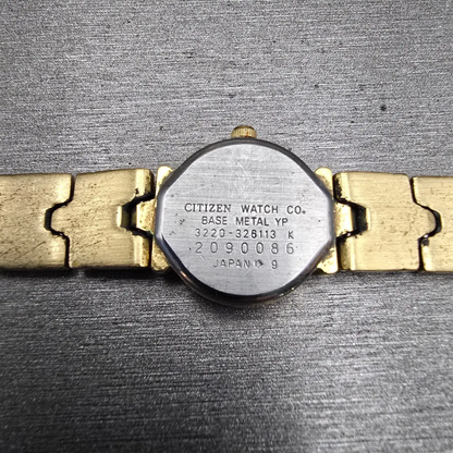 Citizen Watch Women 18mm Champagne Dial Gold Tone Round 3220-326113 New Battery10