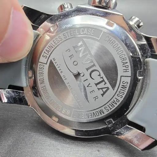 Invicta Pro Diver Chronograph Watch Men 49mm Blue Dial Steel Date 19763 New Batt12