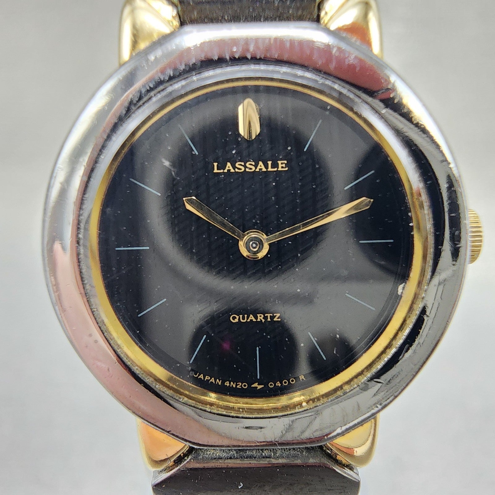 Seiko Lassale Watch Women 22mm Black Dial Black Tone 4n200229 New Battery1