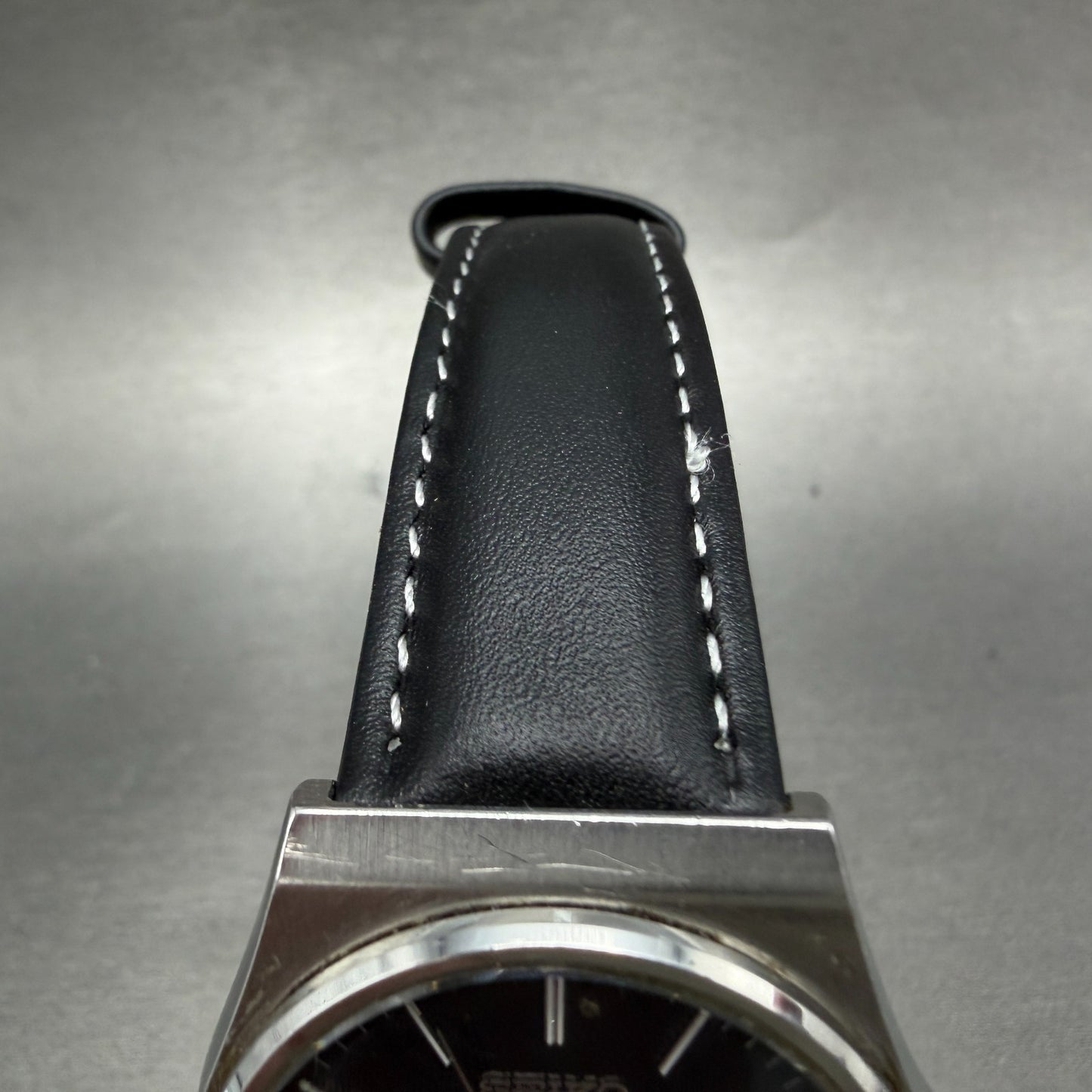 Seiko Chronos Watch Men 34mm Black Dial Silver Tone Daydate 8123-7090 New Batt4