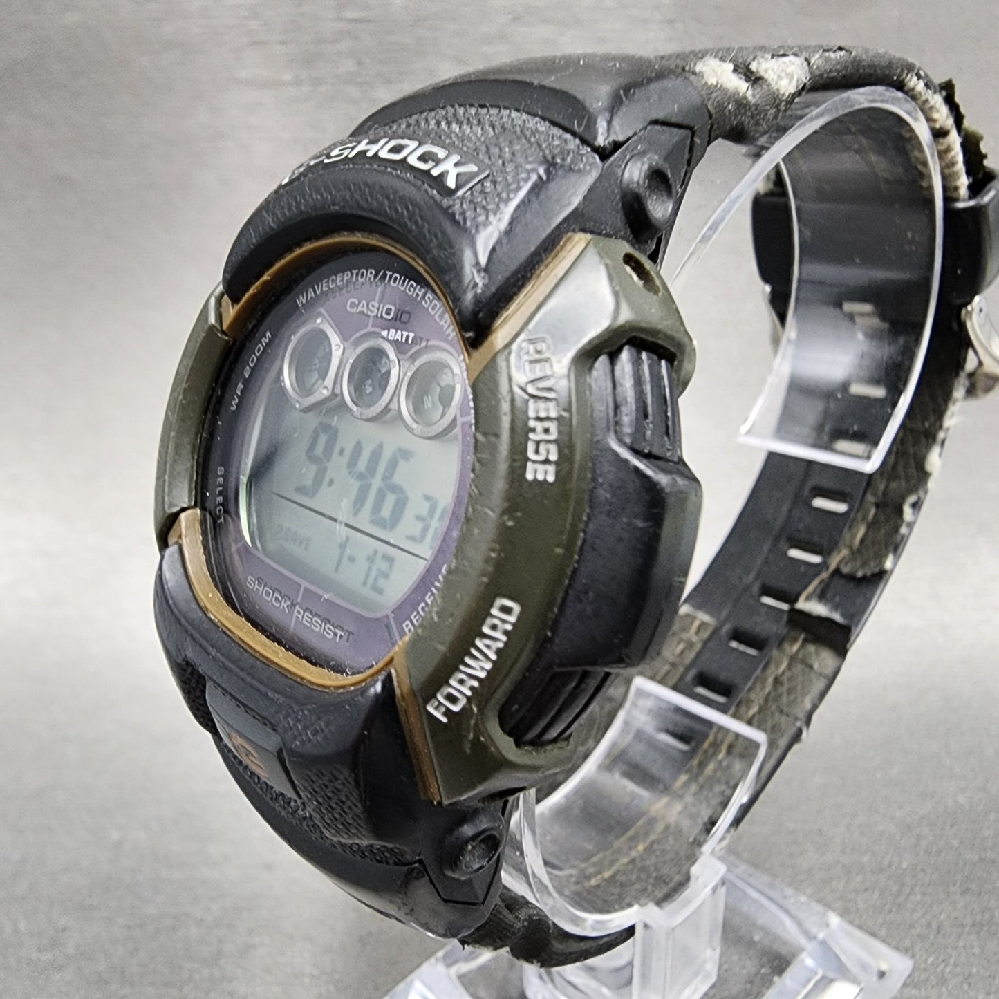 Casio G-Shock GW-002KA Watch Men 46mm Digital Black Tone Round Alarm Chron Works