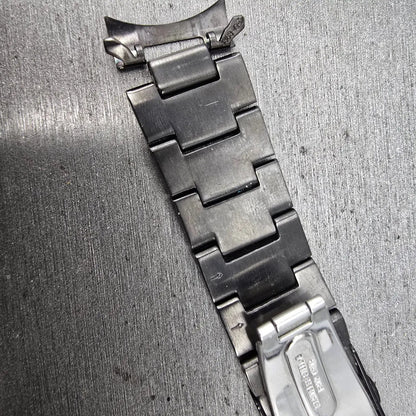 Seiko Bracelet 20mm Black & Gold Tone For 6A32-00B0 Tri Folding 3363 GI Steel6