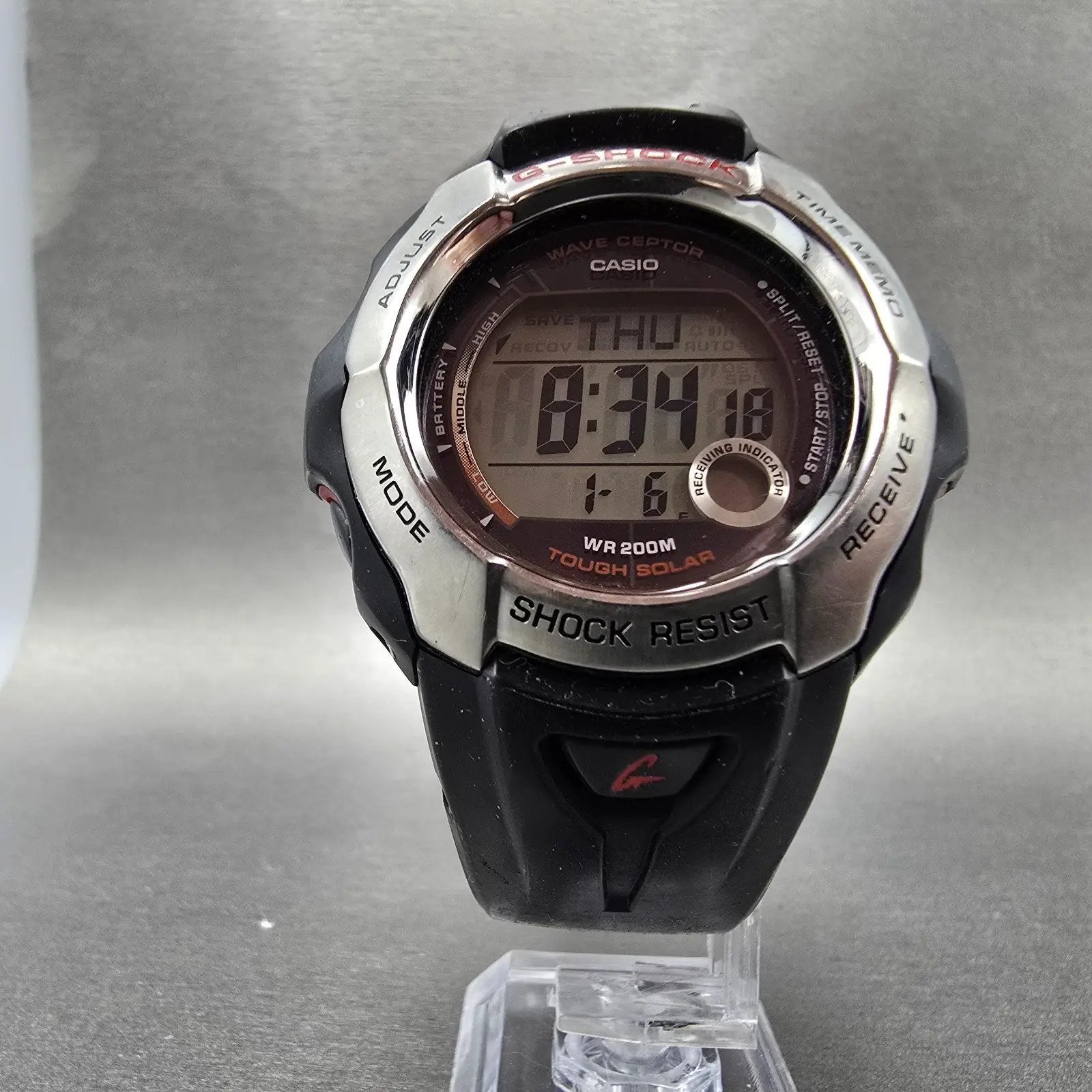 Casio G-Shock GW-700A Watch Men 46mm Black Silver Solar Alarm Chronograph5