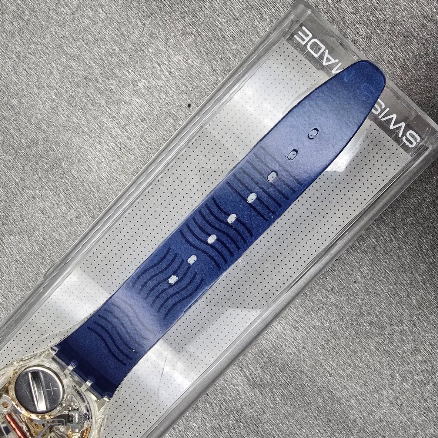Swatch The Fifth Element Watch Men 34mm Clear Case GK260 New Battery8