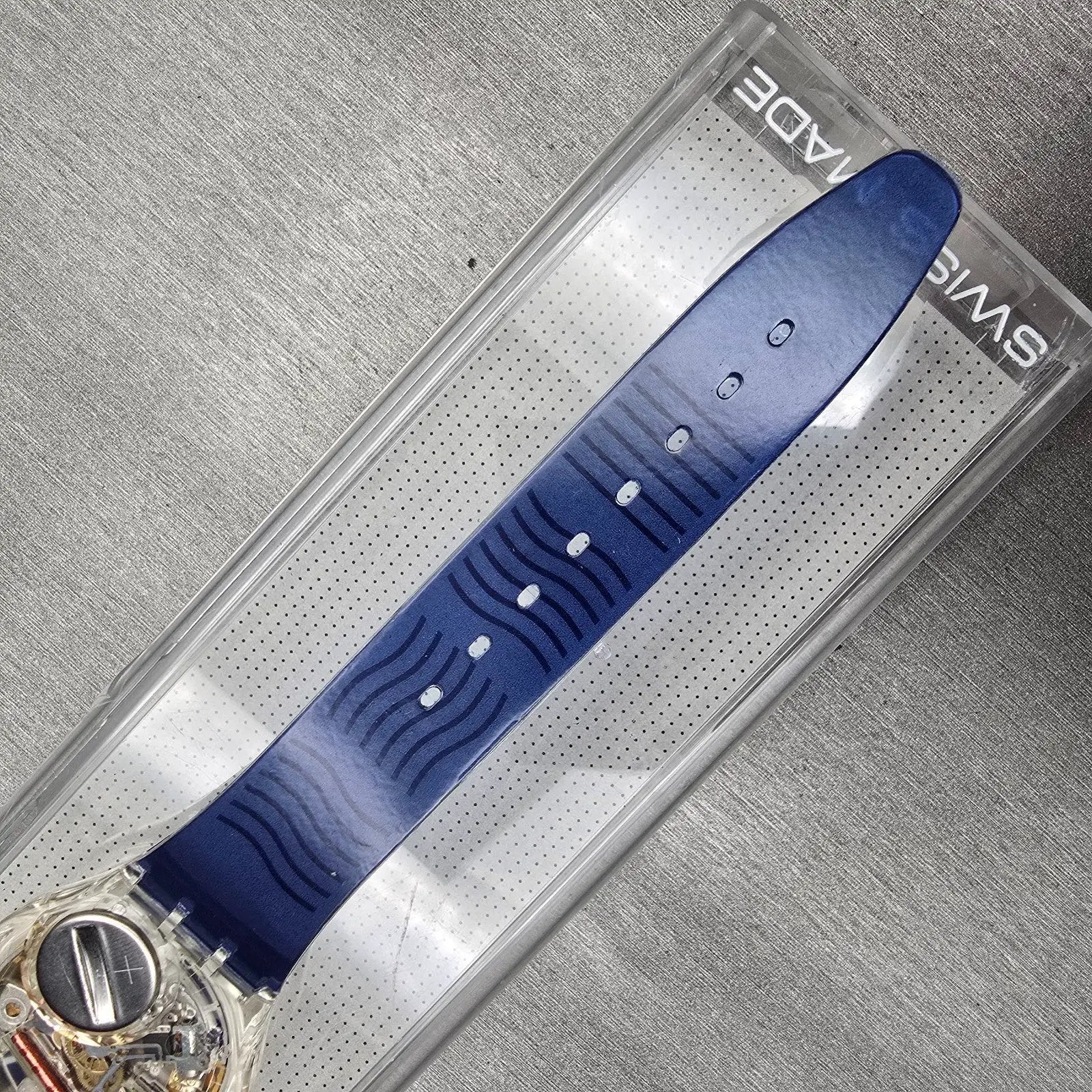 Swatch The Fifth Element Watch Men 34mm Clear Case GK260 New Battery8