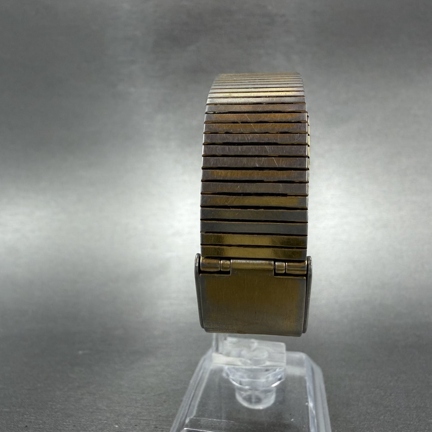 Seiko Pulsar Tank Watch Men 27mm Champagne Dial Gold Tone Y101-5329b New Batt HQ7
