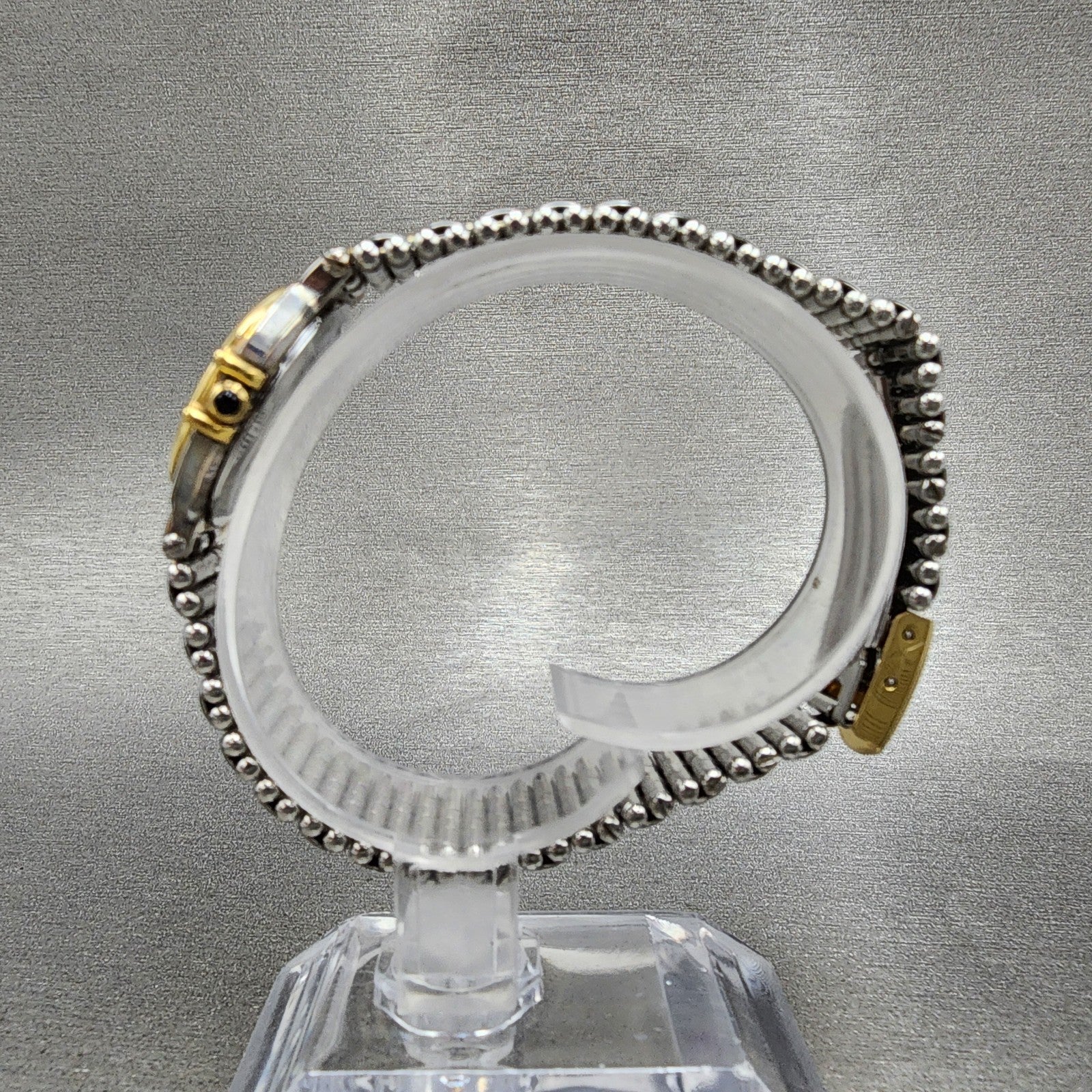 Bulova Watch Women 24mm Champagne Dial Two Tone Round Date New Battery VTG6