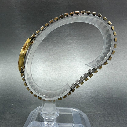 Seiko Watch Women 23mm Champagne Dial Gold Tone Round 1400-0049 New Battery6