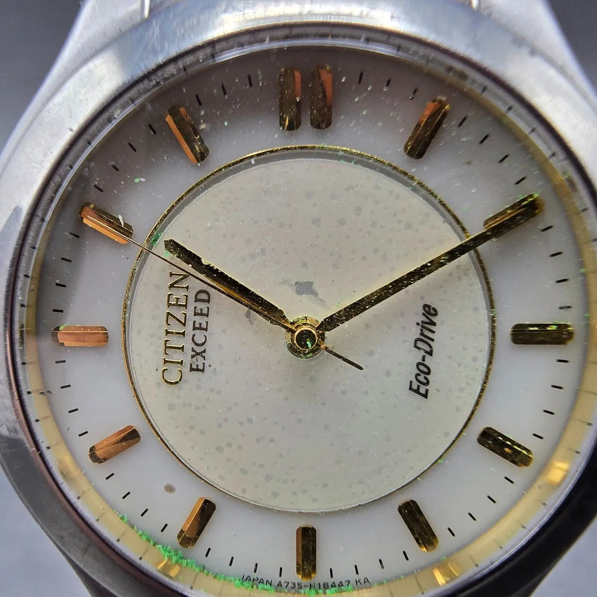 Citizen Exceed Eco-Drive Watch Men 34mm MOP Dial Titanium Round A735-H10457 Runs1