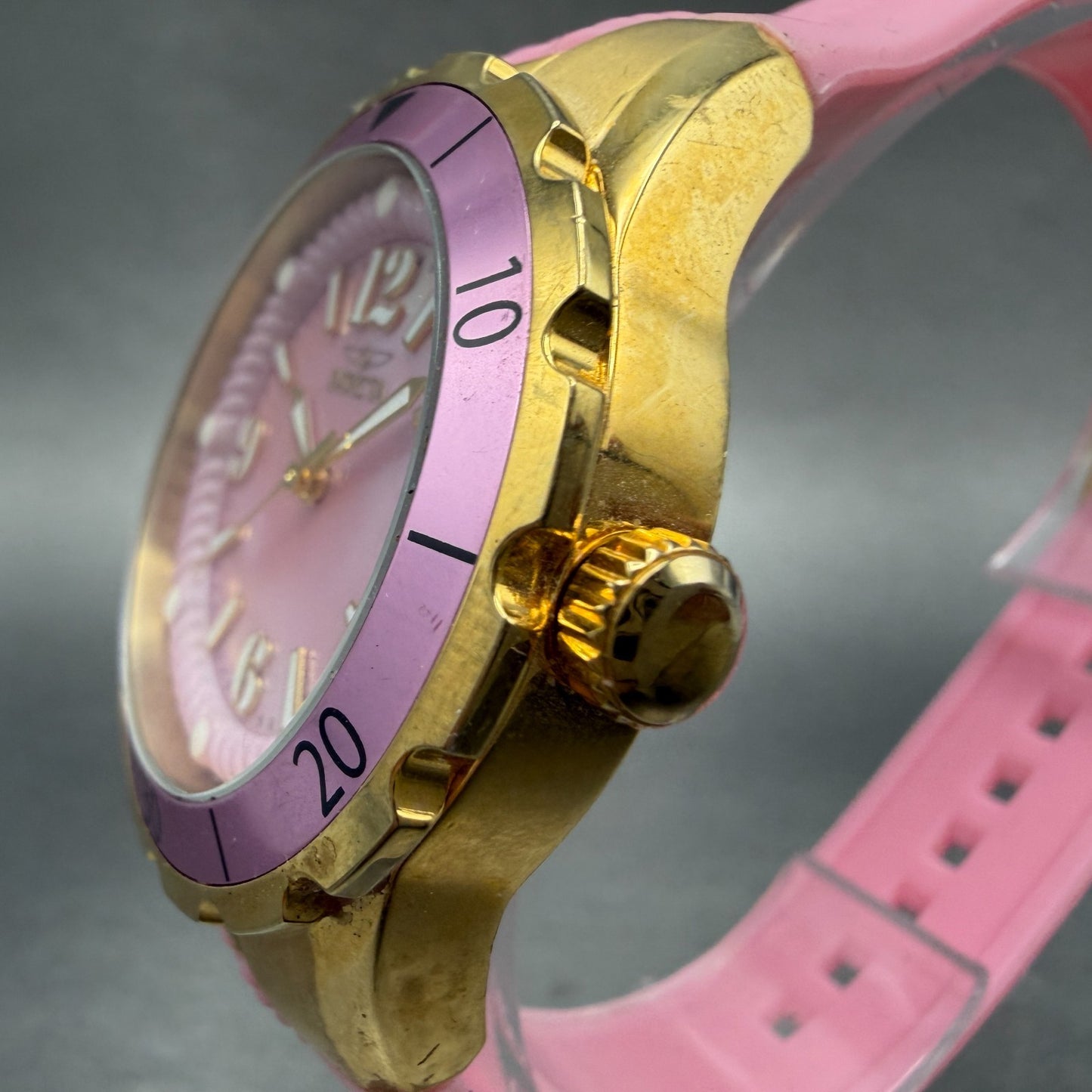 Invicta Angel Dive Watch Women 38mm MOP Dial Gold Tone Round 23744 New Battery2