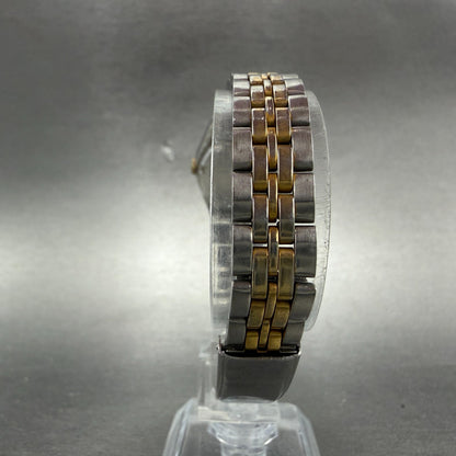 Seiko SQ Watch Women 25mm Silver Dial Two Tone Daydate Round 8523-0059 New BattR7