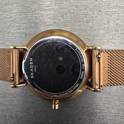 Skagen Hald Watch Women 34mm Gray Dial Gold Tone Round SKW2675 New Battery10