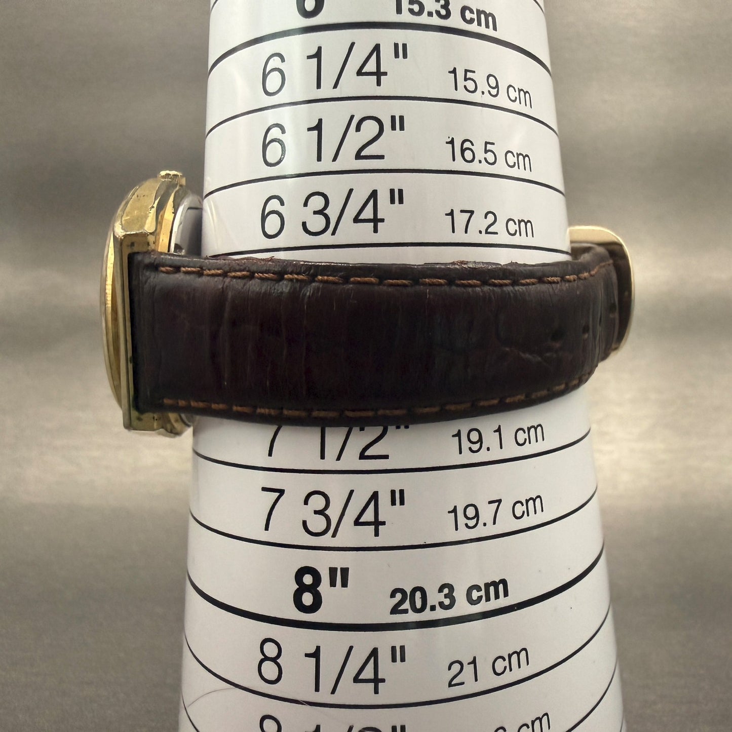 Seiko SQ Watch Men 35mm Gold Dial Gold Tone Daydate Round 8223-8029 New Battery9