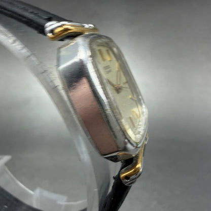Seiko Watch Women 21mm Champagne Dial Two Tone Rectangle 1421-5400 New Battery3