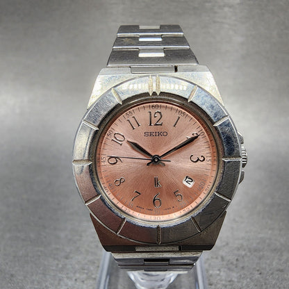 Seiko Watch Women 28mm Pink Dial Silver Tone Date 7N820620  Lukia  New Battery0