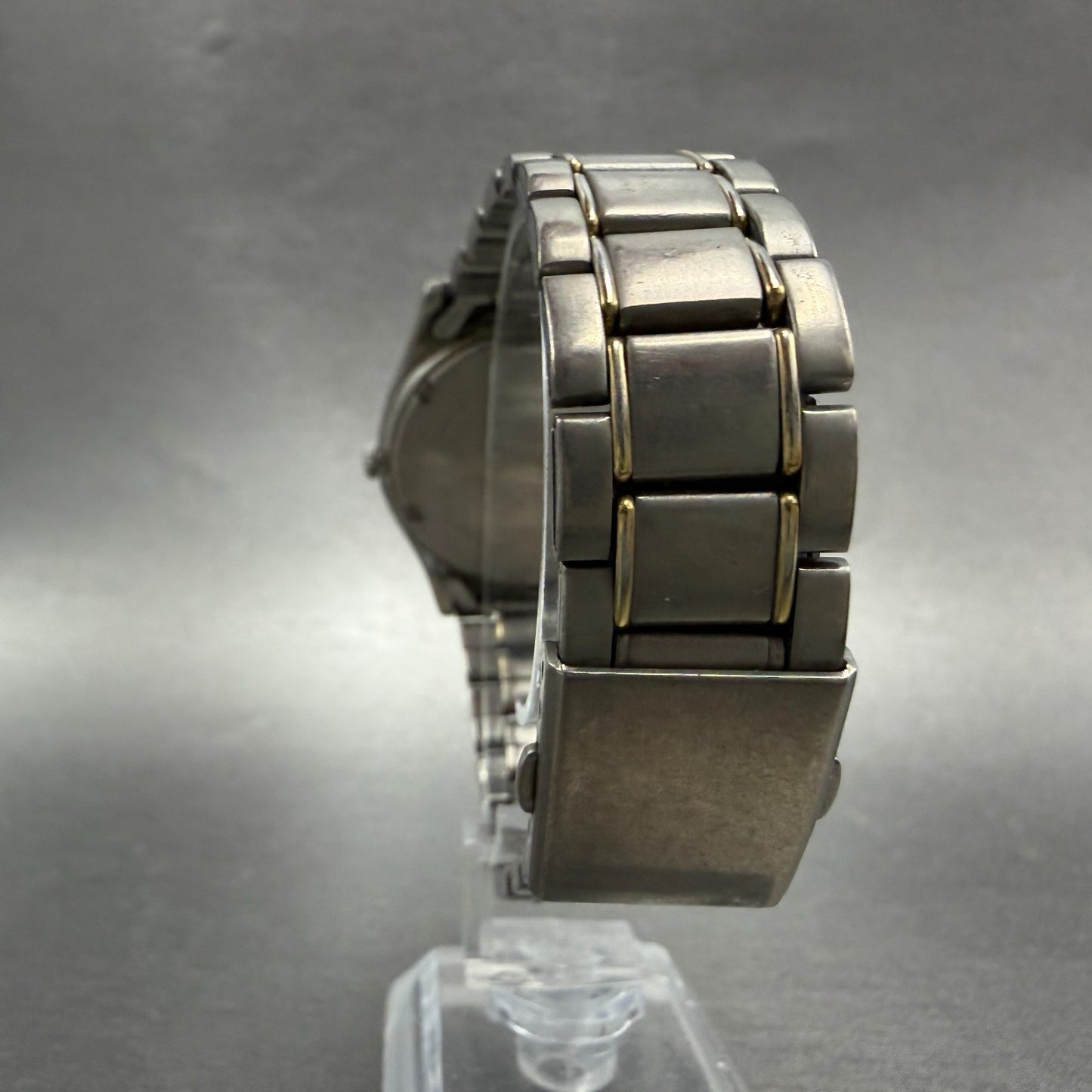 Seiko Watch Men 36mm Champagne Dial Two Tone Titanium Daydate 7N43-9100 New Bat37