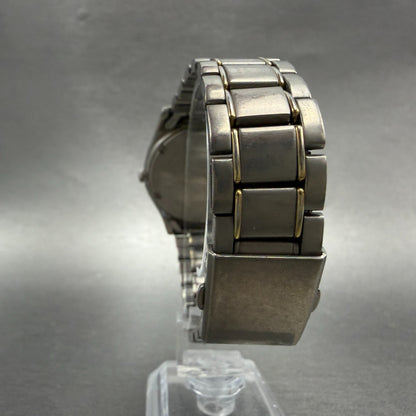 Seiko Watch Men 36mm Champagne Dial Two Tone Titanium Daydate 7N43-9100 New Bat37