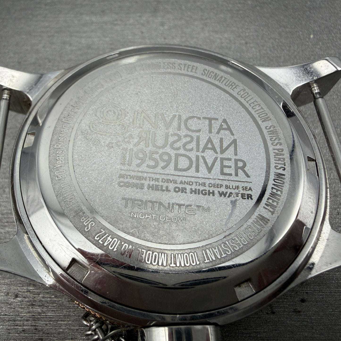 Invicta Russian Diver Watch Men 49mm White Dial Two Tone Round 10472 New Battery6