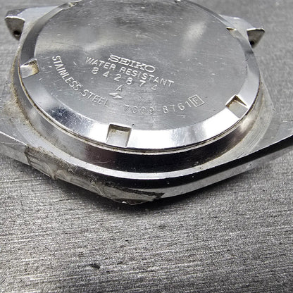 Seiko 5 Automatic Watch Men 38mm Gold Dial Steel Daydate 7009-8761 PARTS11