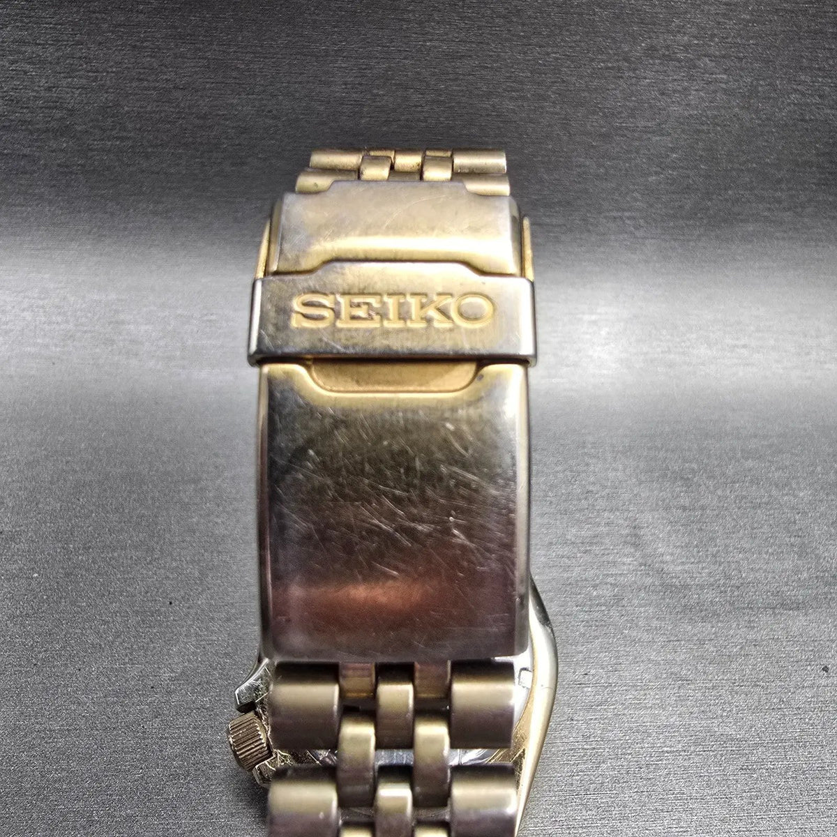 Seiko Diver Watch Men 41mm Red Dial Gold Daydate Round 7N36-6A39 New Battery7