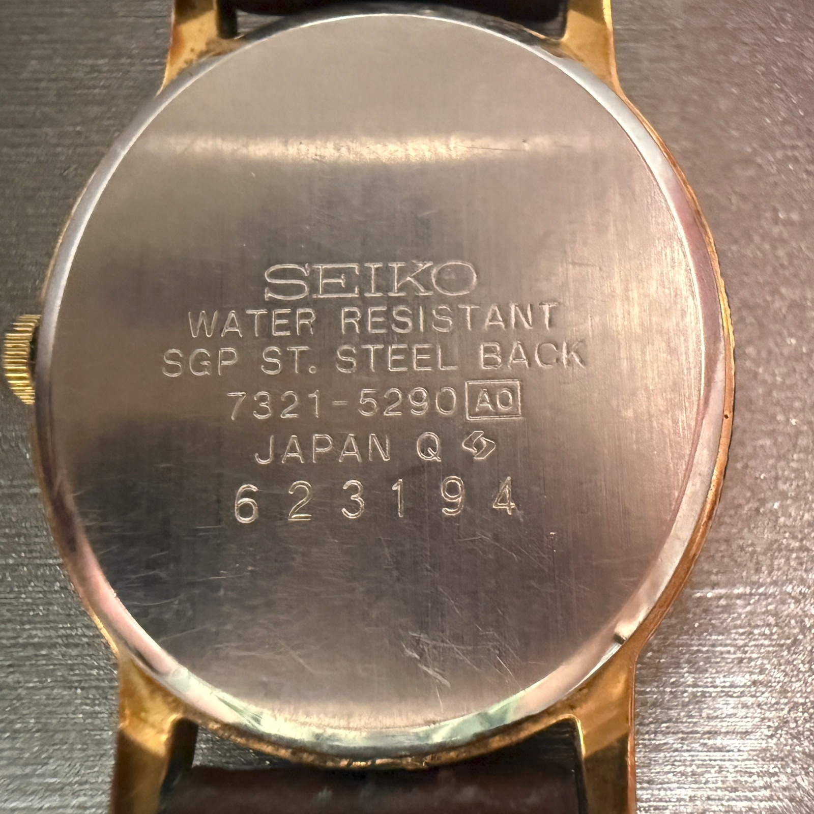 Seiko Watch Women 22mm Champagne Dial Gold Tone Oval 7321-5290 New Battery9