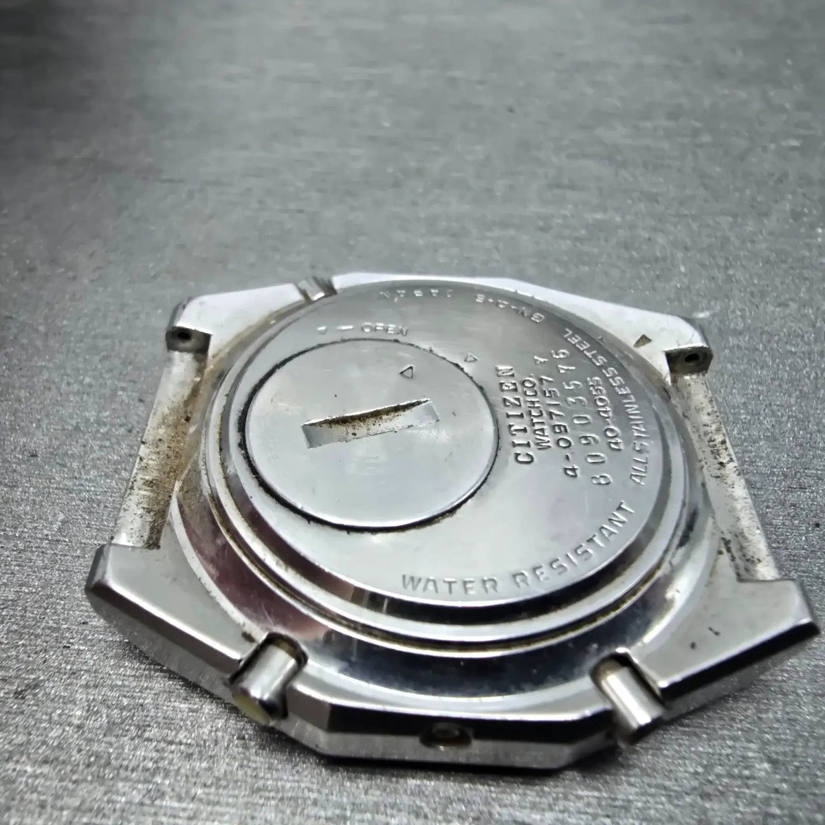 Citizen Digital Watch Men 36mm Chronograph Dual Time Octagon 4-097157 PARTS12