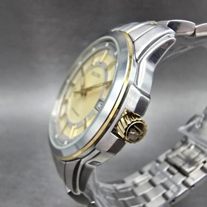 Bulova Precisionist Watch men 42mm Champagne Dial Two Tone Date 98B156 PARTS3