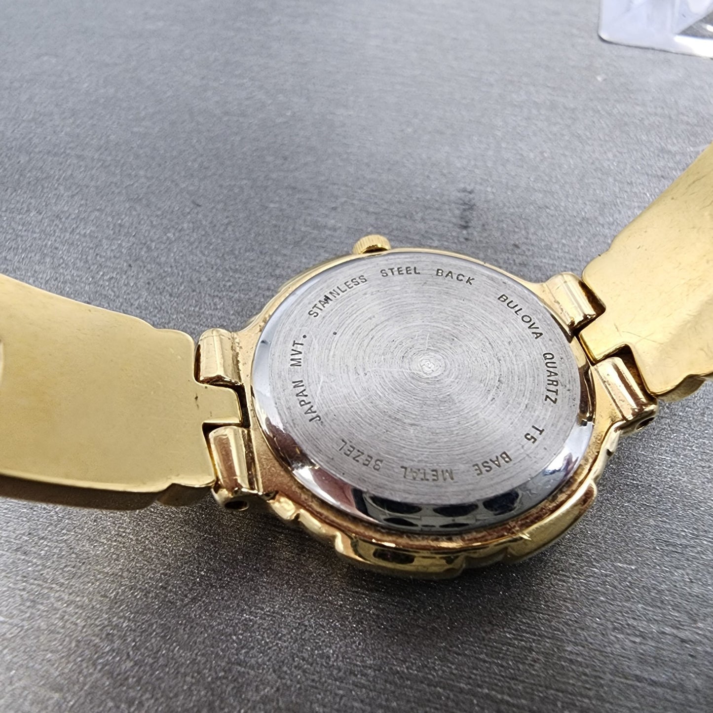 Bulova Watch Women 26mm Gold Dial Gold Tone Round 97P44 New Battery VTG9