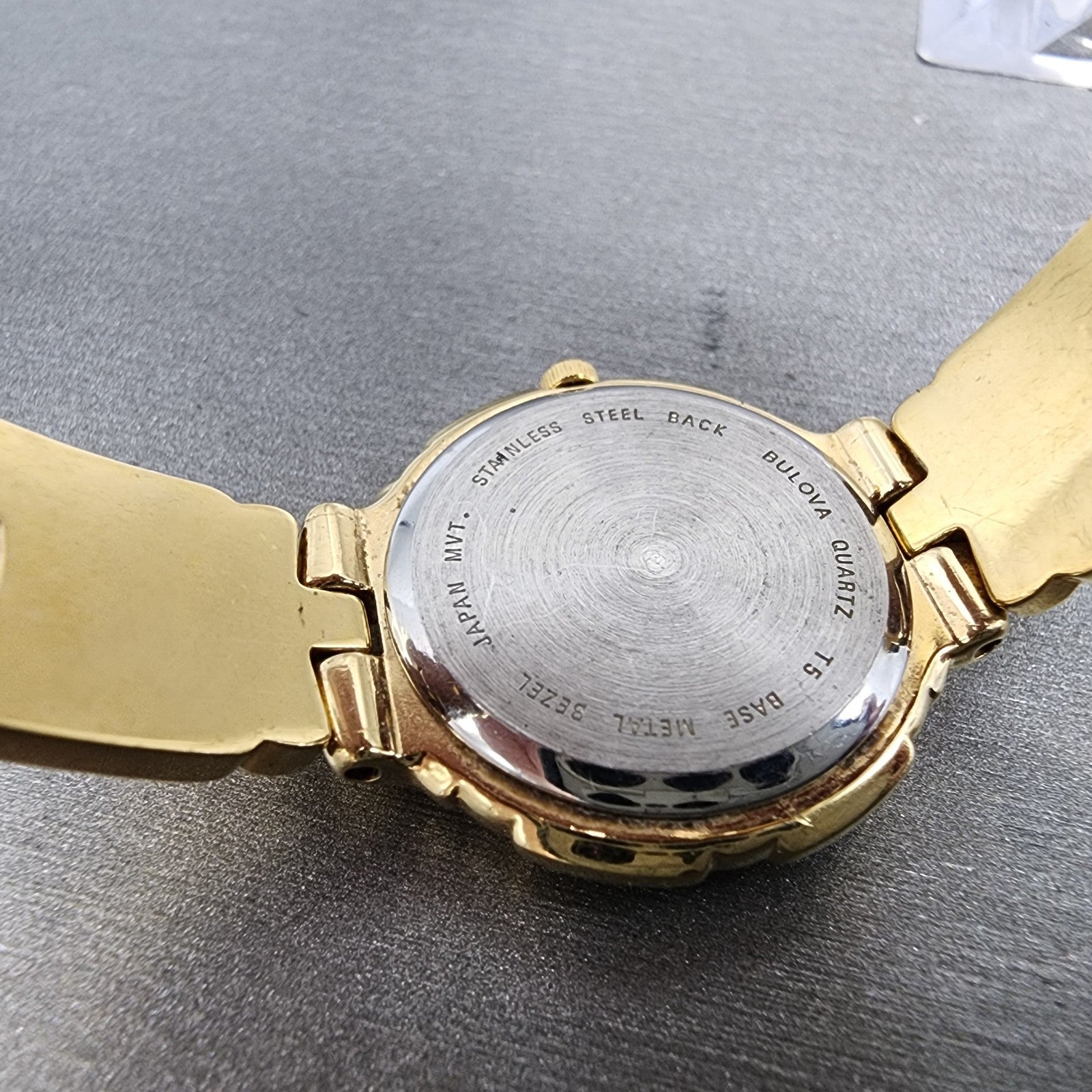 Bulova Watch Women 26mm Gold Dial Gold Tone Round 97P44 New Battery VTG9