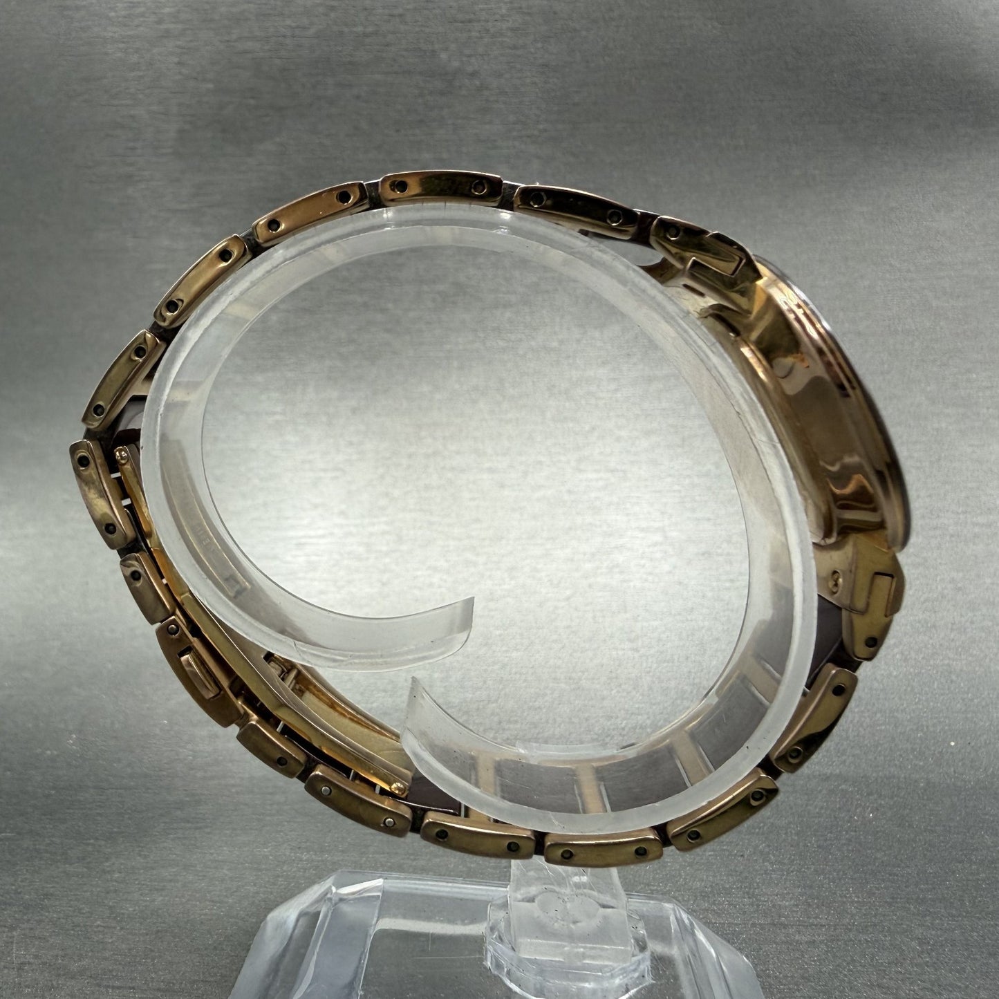 Bering Ceramic Watch Women 29mm MOP dial Rose Gold Tone Round 10729-765 New Batt8