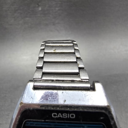 Casio B612W Watch Men 35mm Digital Silver Tone Date Hexagon New Battery 695 VTG4