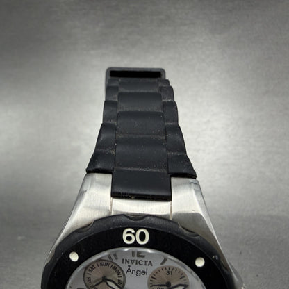 Invicta Angle Watch Women 38mm White Dial Steel Daydate Black 0733 New battery4
